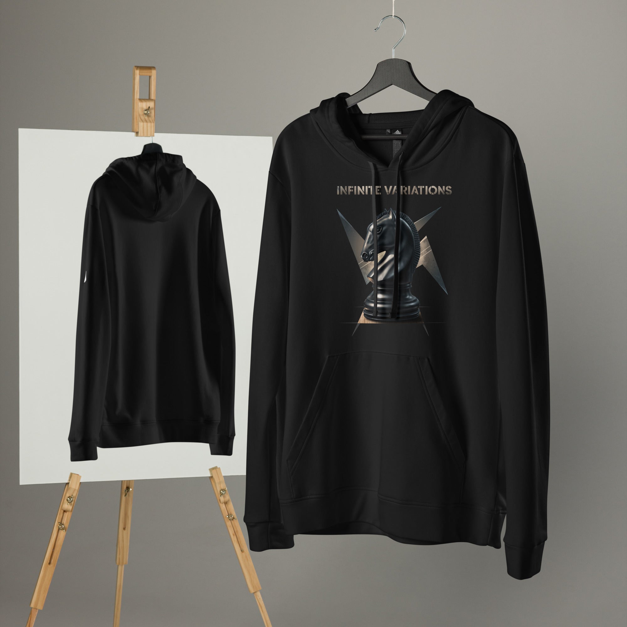 Knight of War - Black - Adidas fleece hoodie