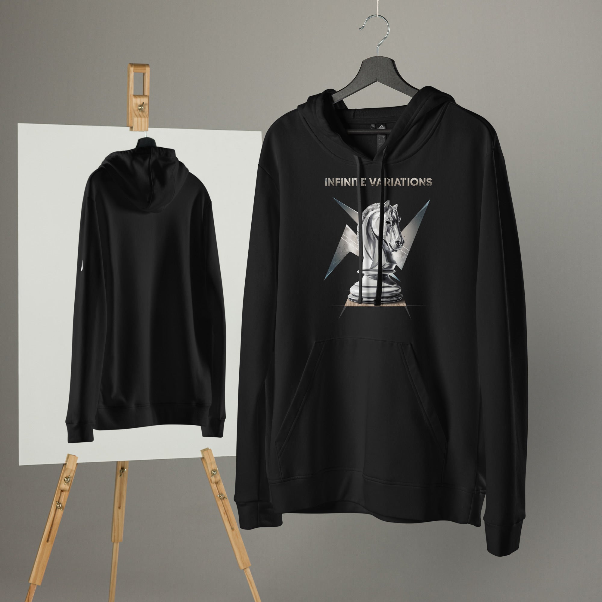 Knight of War - White - Adidas fleece hoodie