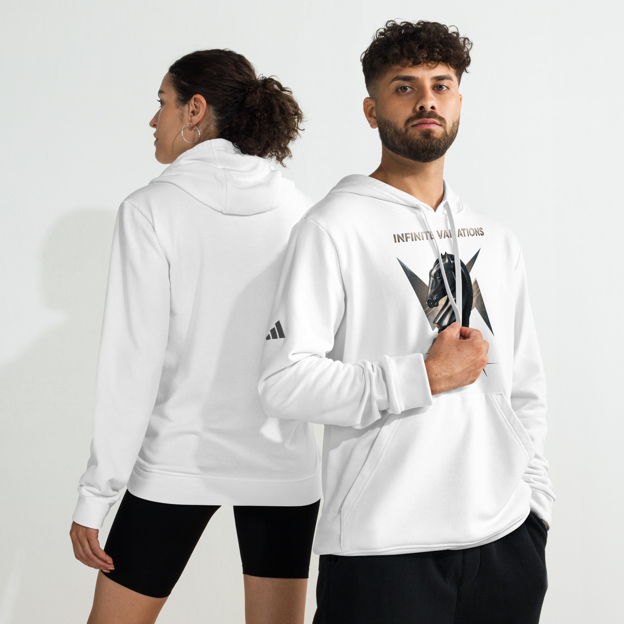 Knight of War - Black - Adidas fleece hoodie