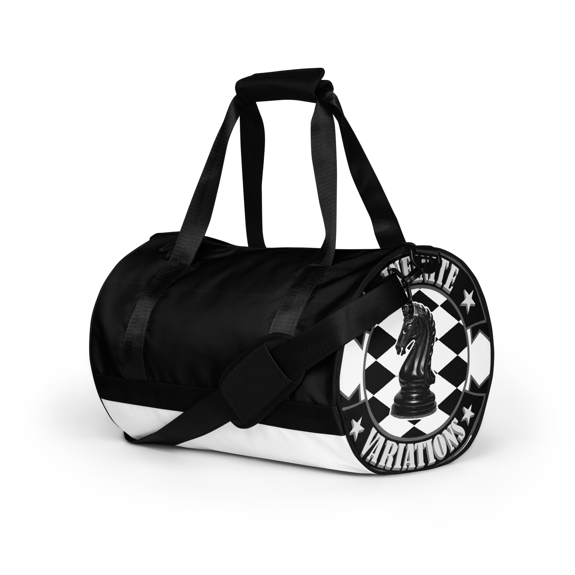 Infinite Variations - Black - All-over print gym bag