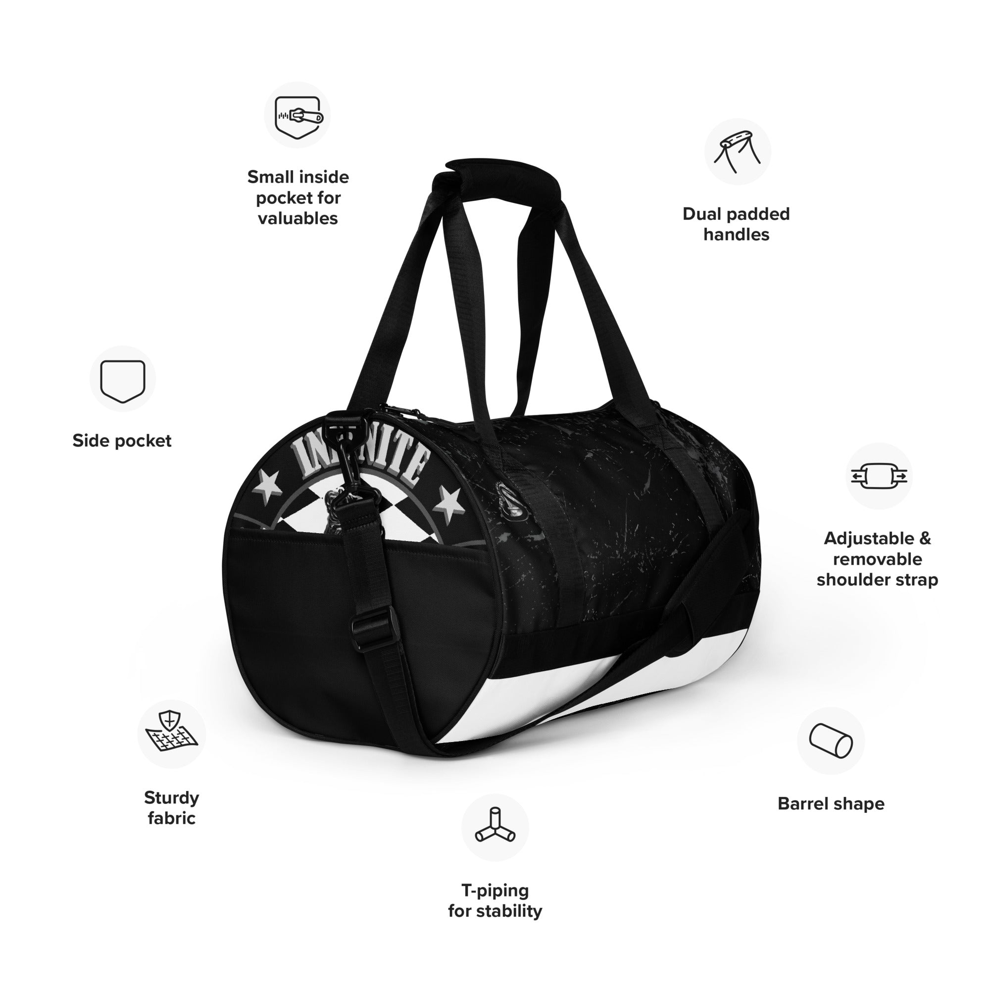 Infinite Variations - Abstract - All-over print gym bag