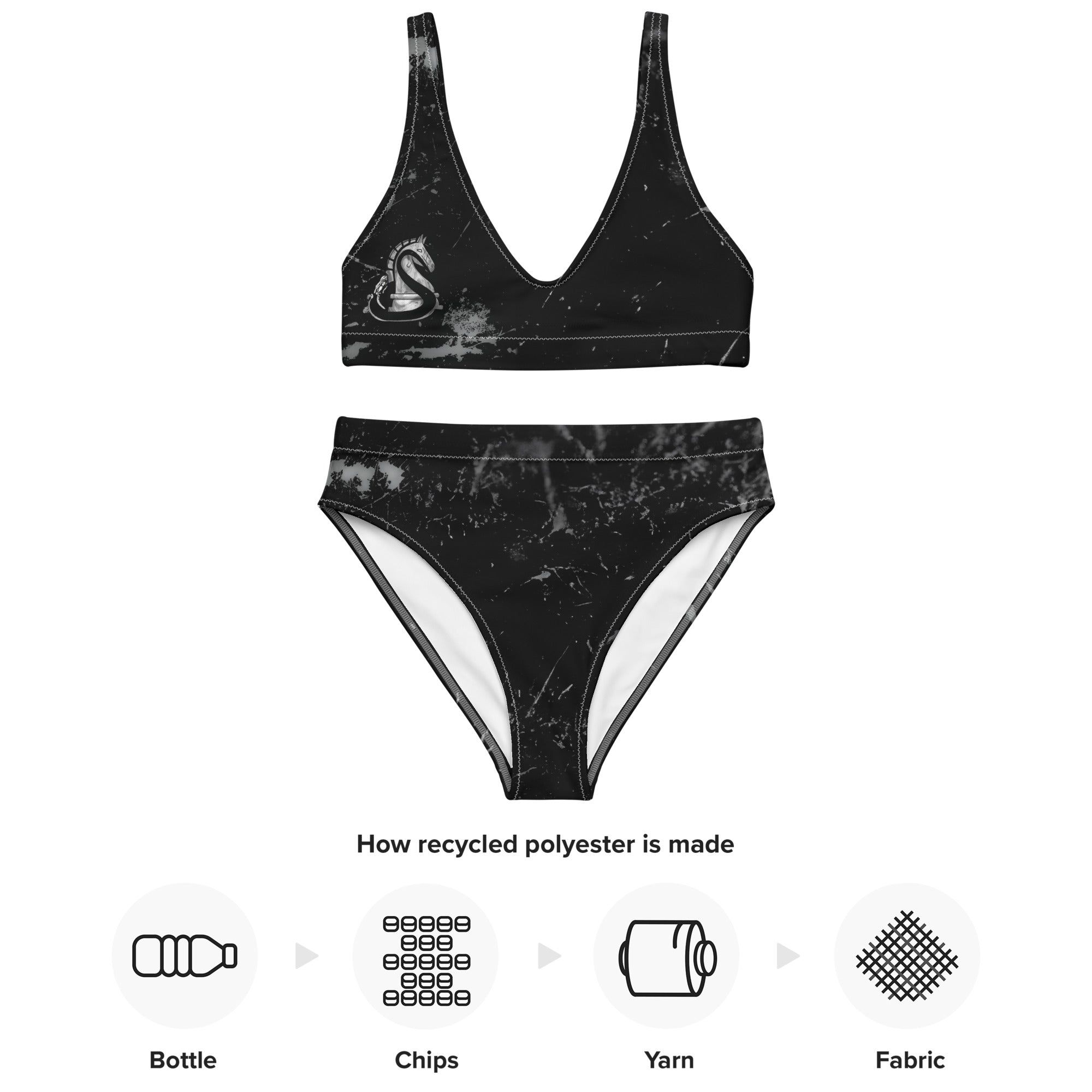 Abstract Knight - Recycled high-waisted bikini