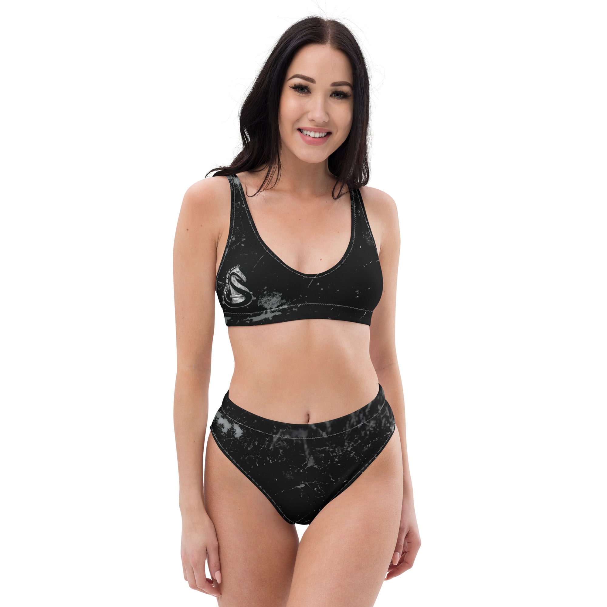 Abstract Knight - Recycled high-waisted bikini