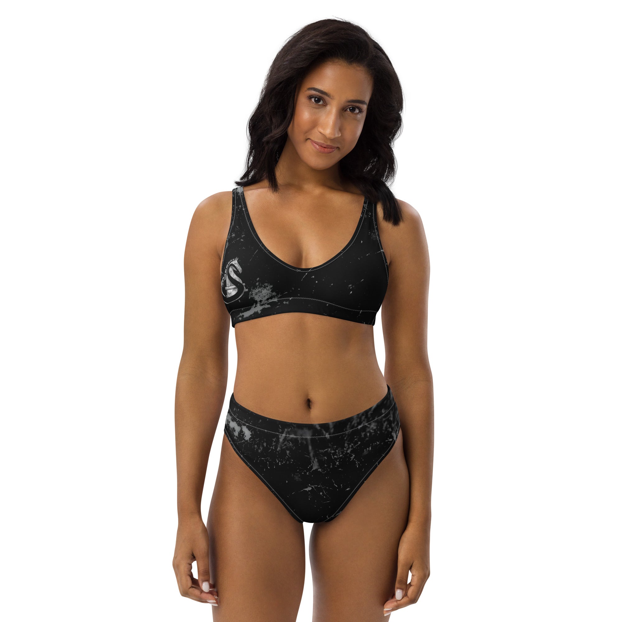 Abstract Knight - Recycled high-waisted bikini