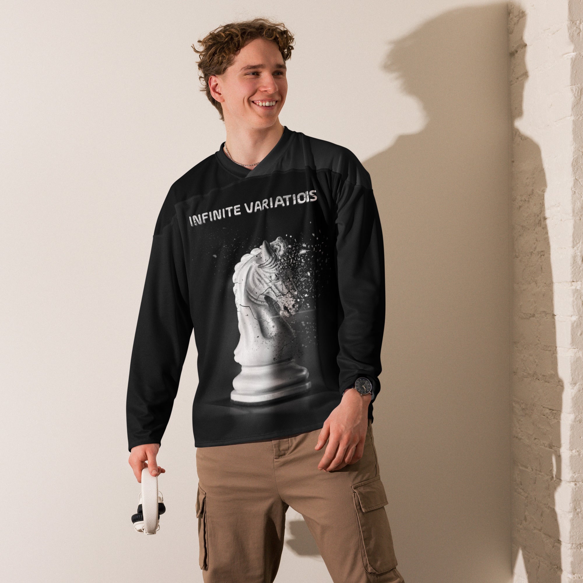 Infinite Variations - Disintegrating Knight - Recycled hockey fan jersey