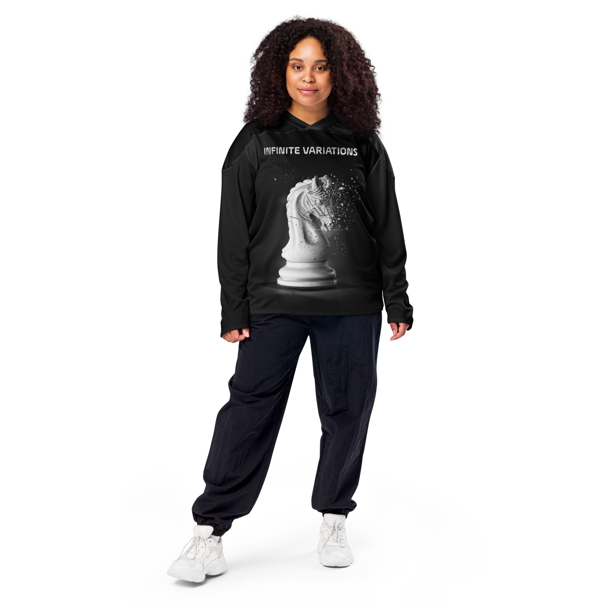 Infinite Variations - Disintegrating Knight - Recycled hockey fan jersey