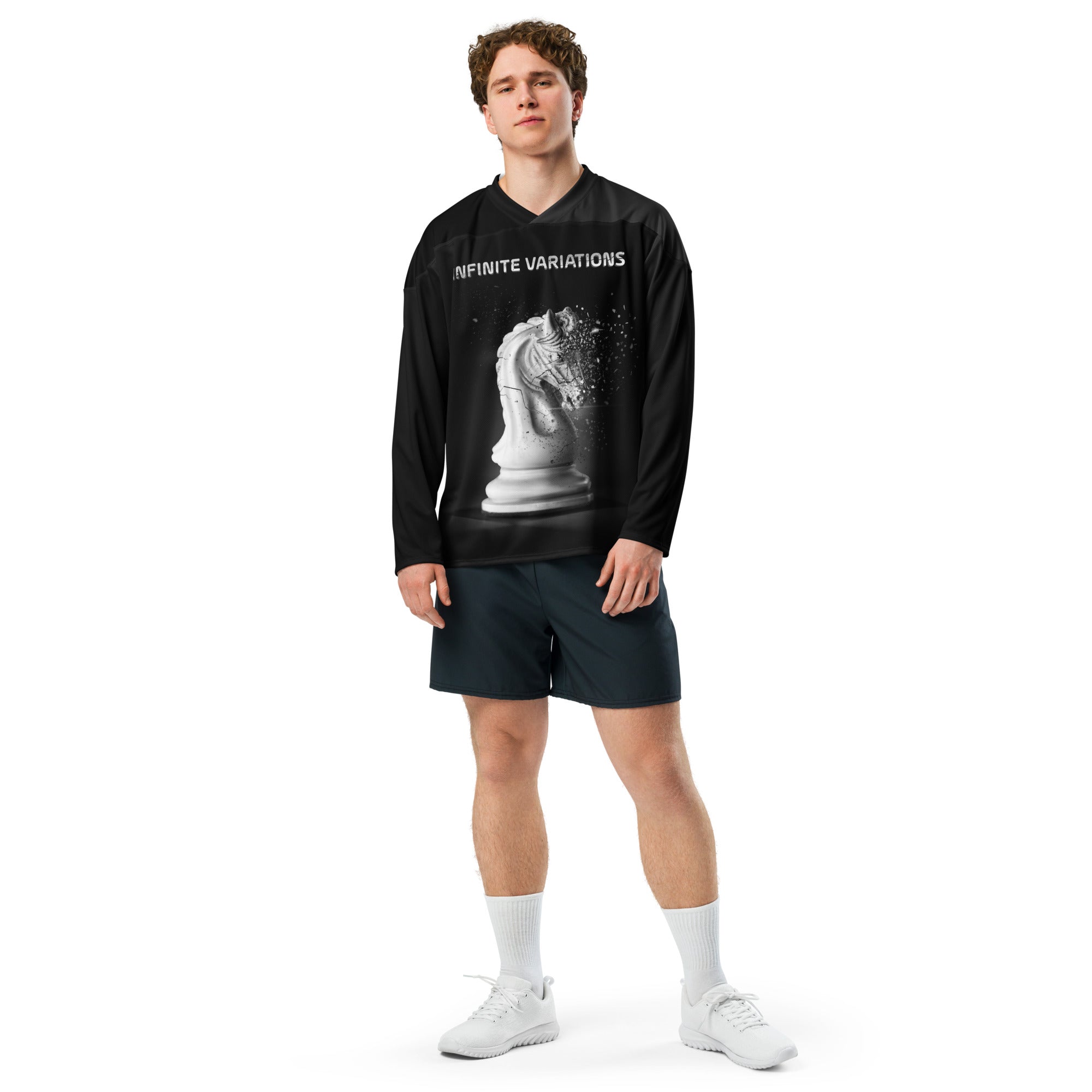 Infinite Variations - Disintegrating Knight - Recycled hockey fan jersey