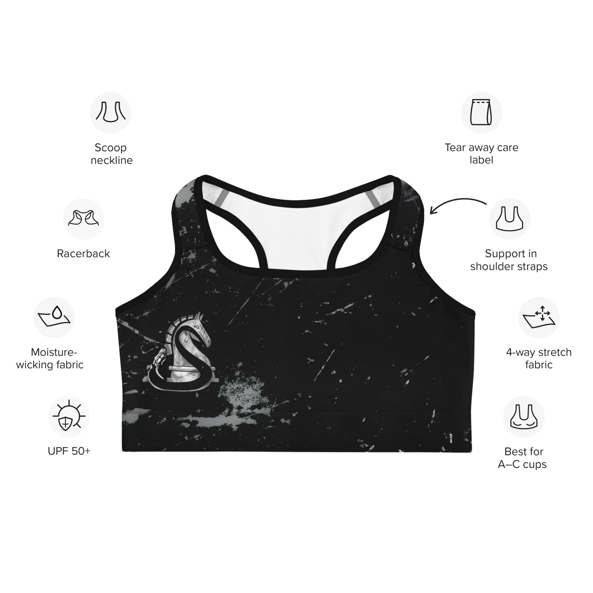 Abstract Knight - Sports bra