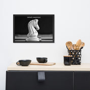 Infinite Variations - White Knight Elegant Framed poster