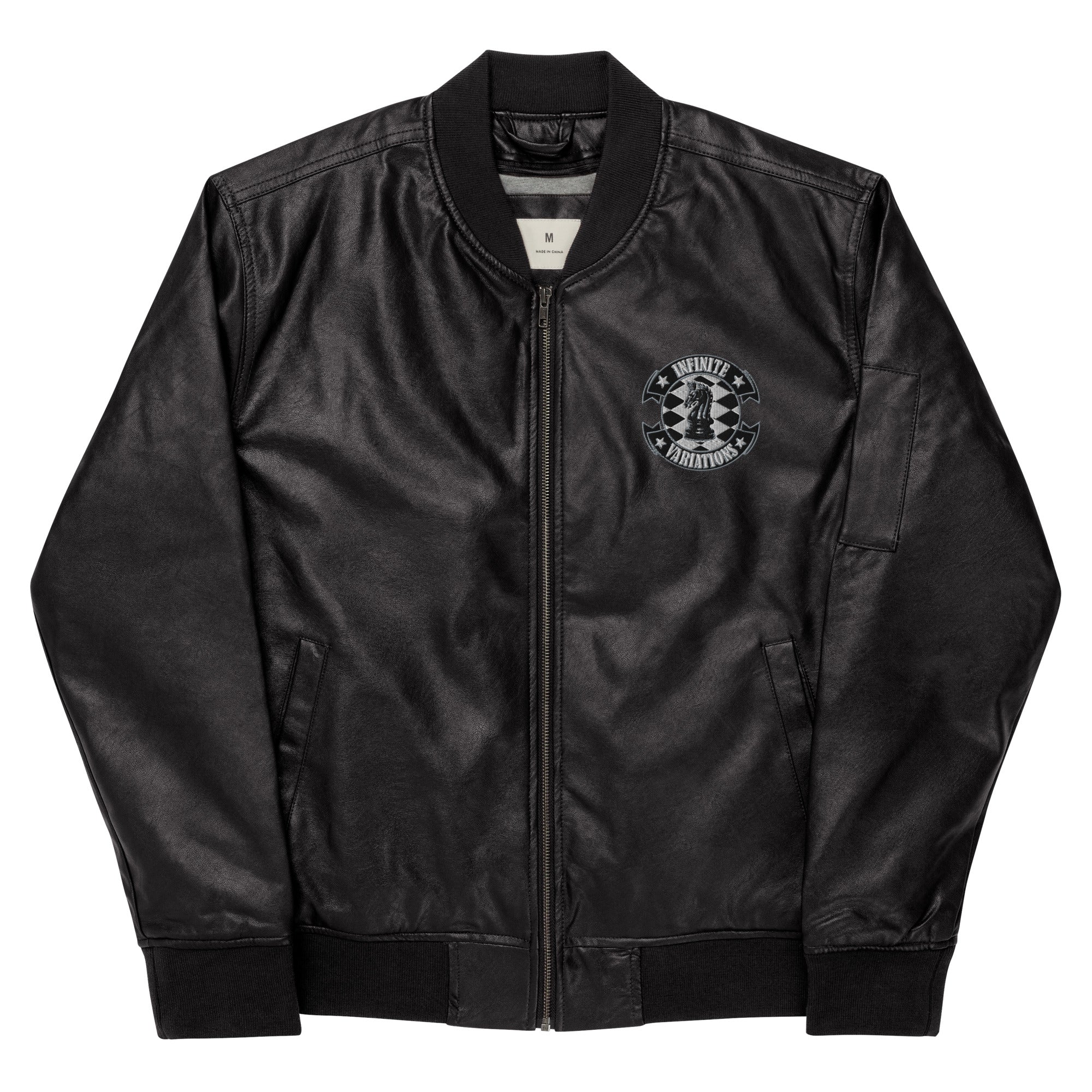 Infinite Variations - Leather Bomber Jacket - Embroidered