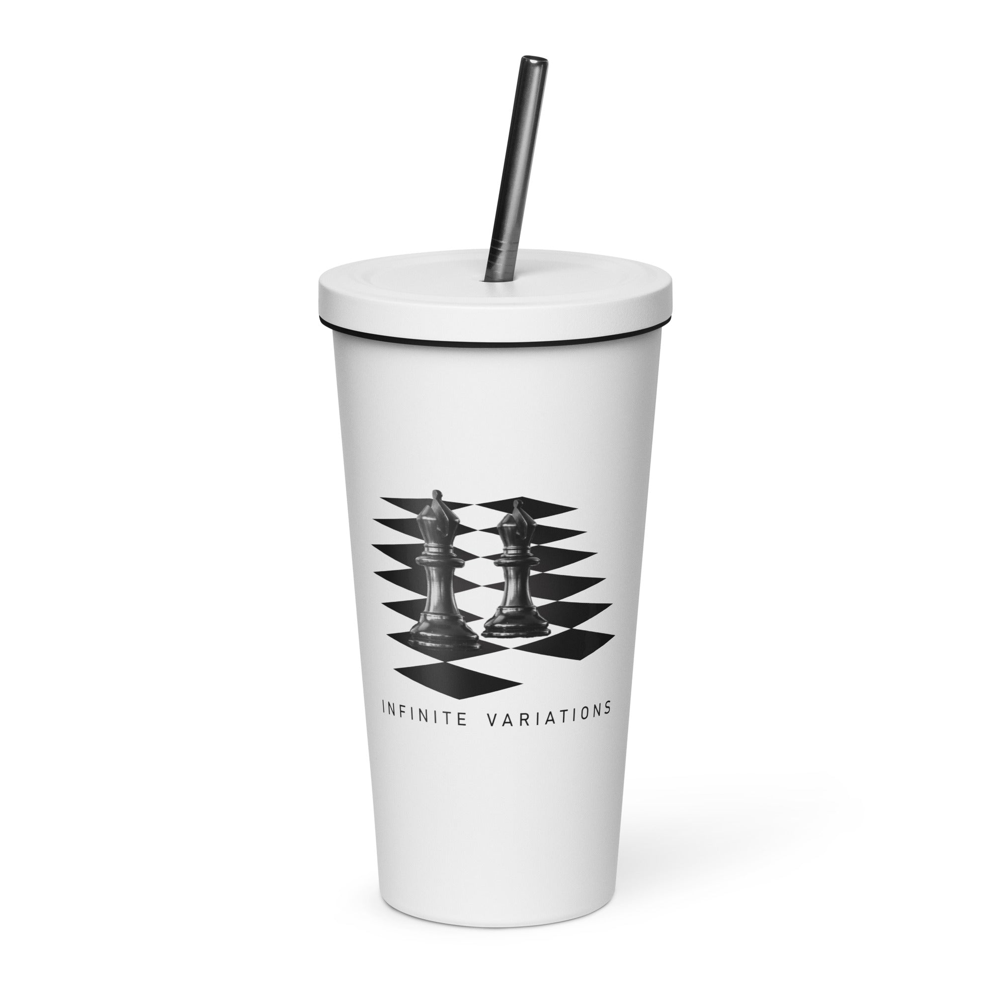 Black Bishops - Insulated tumbler with a straw