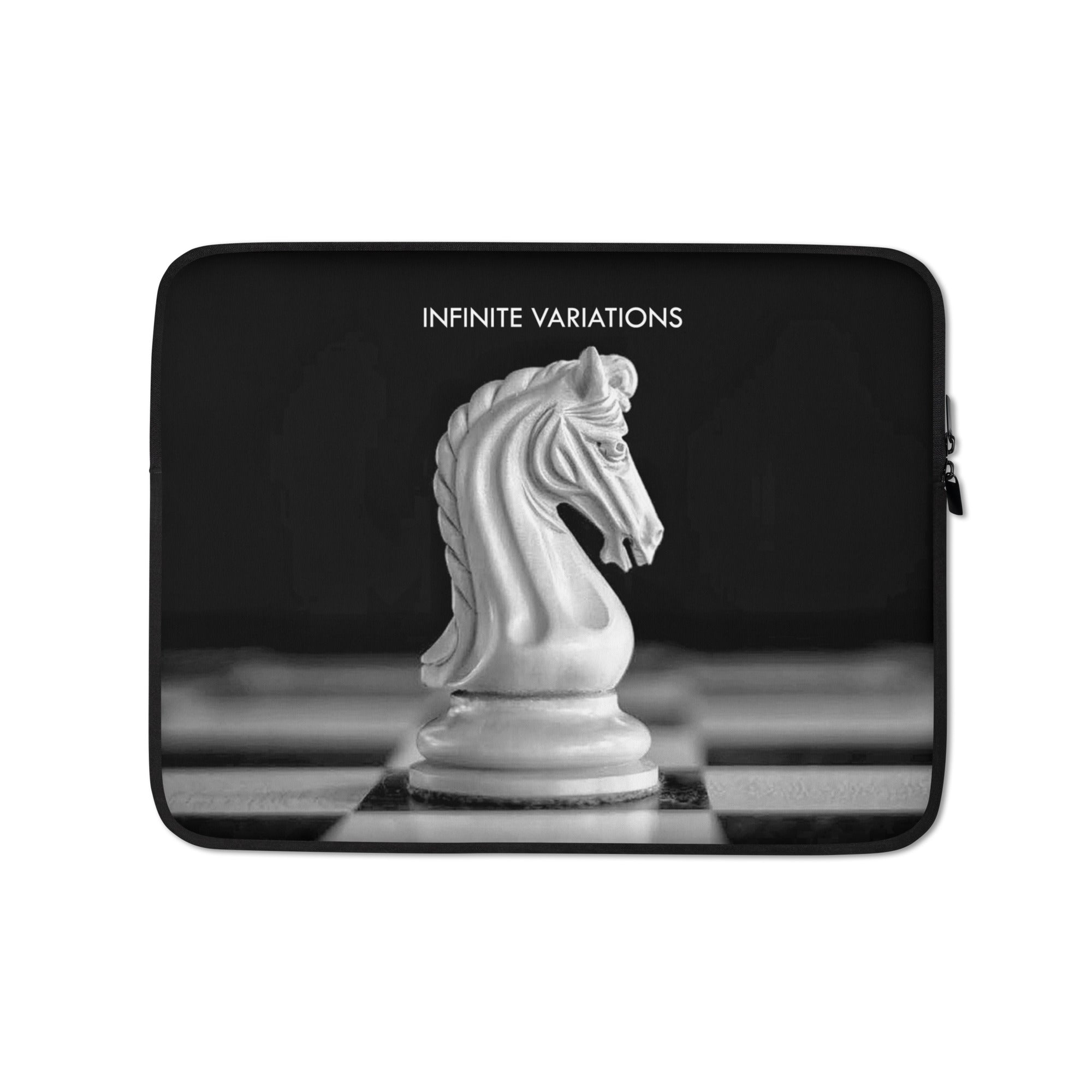 Chess Themed Laptop Sleeve - White Knight - Infinite Variations