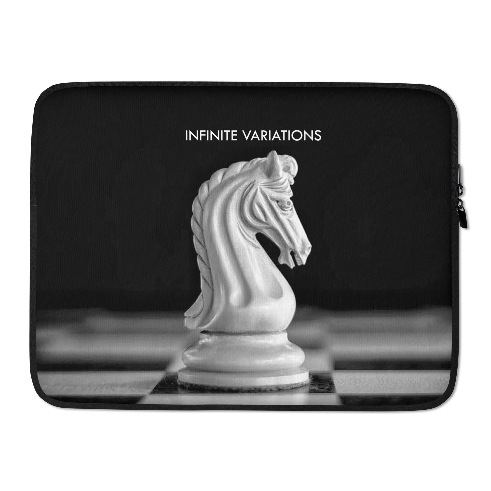 Chess Themed Laptop Sleeve - White Knight - Infinite Variations