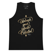 Unleash Your Infinite Potential - Gold - Men’s premium tank top
