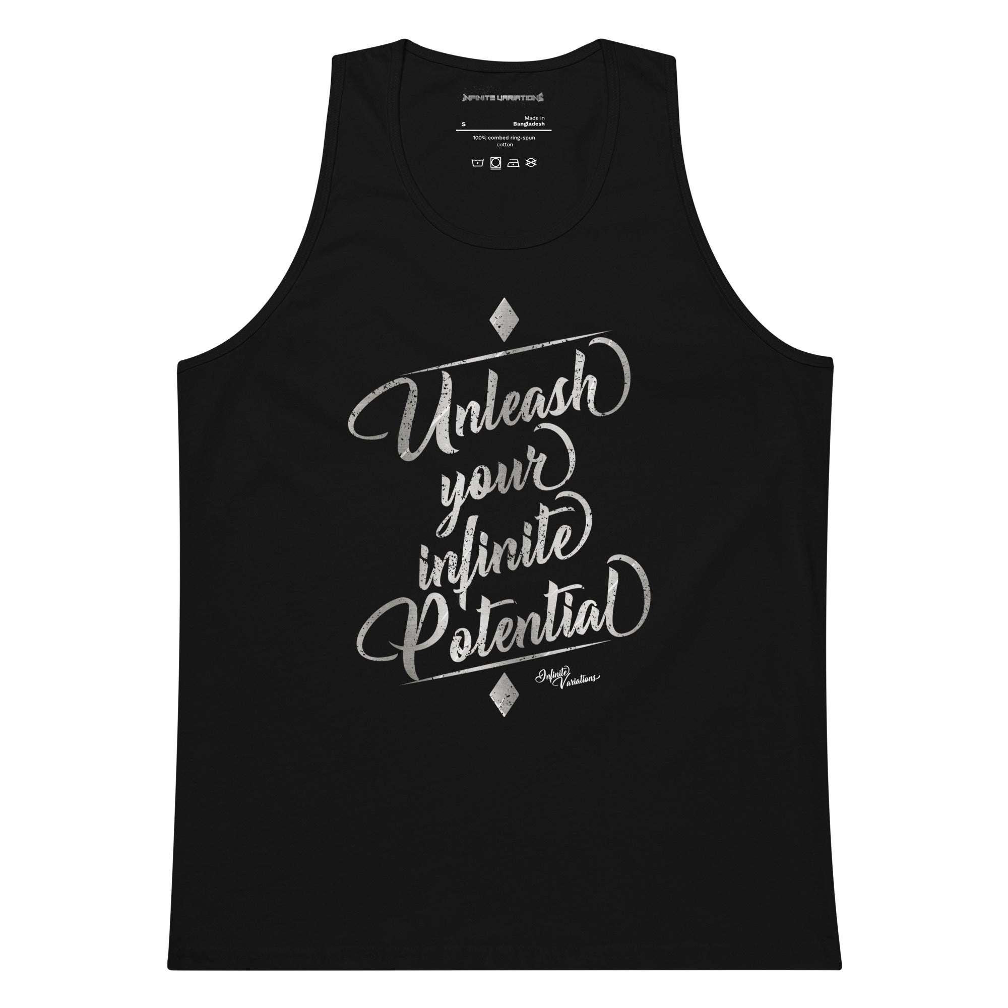 Unleash Your Infinite Potential - Platinum - Men’s premium tank top