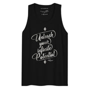 Unleash Your Infinite Potential - Platinum - Men’s premium tank top