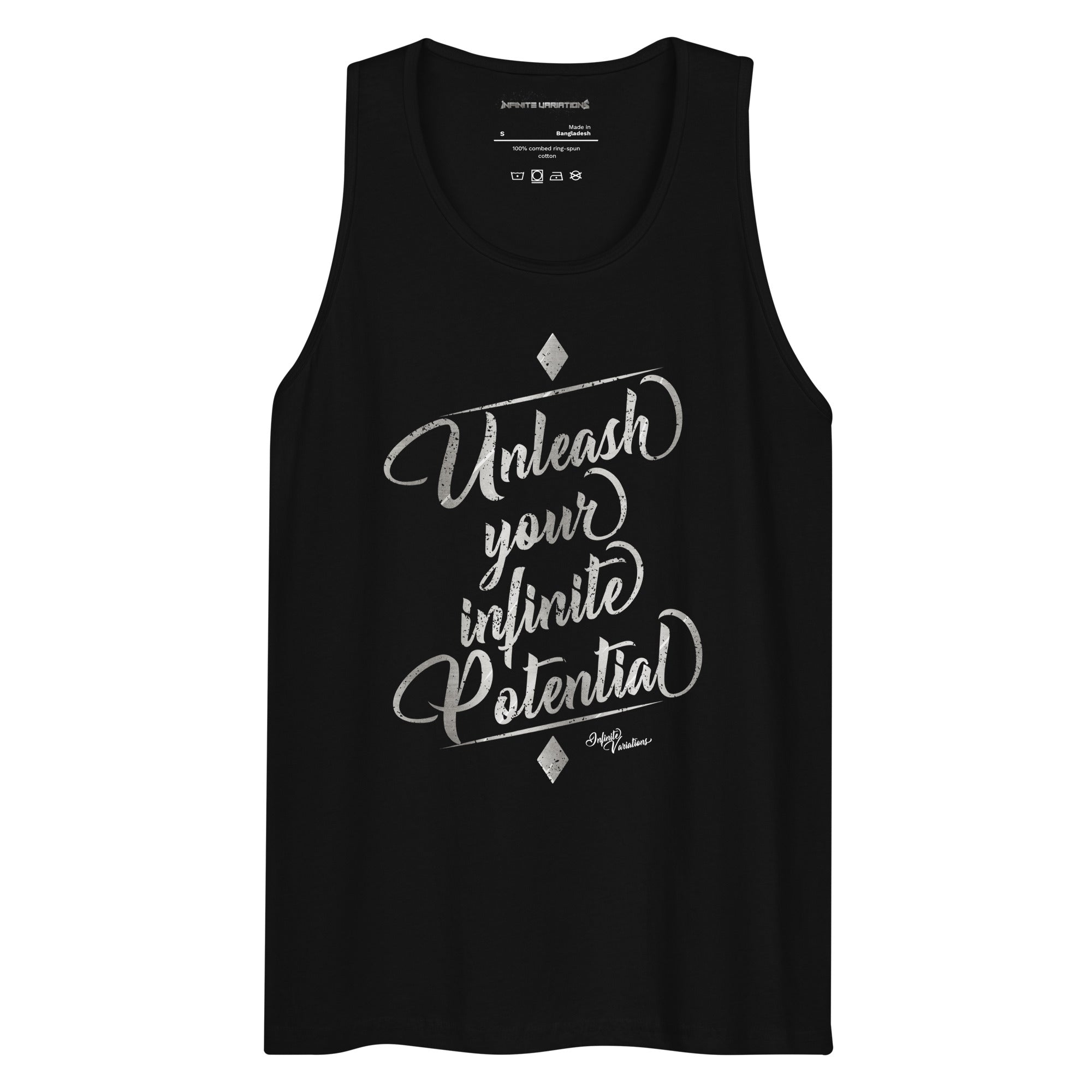 Unleash Your Infinite Potential - Platinum - Men’s premium tank top