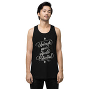Unleash Your Infinite Potential - Platinum - Men’s premium tank top