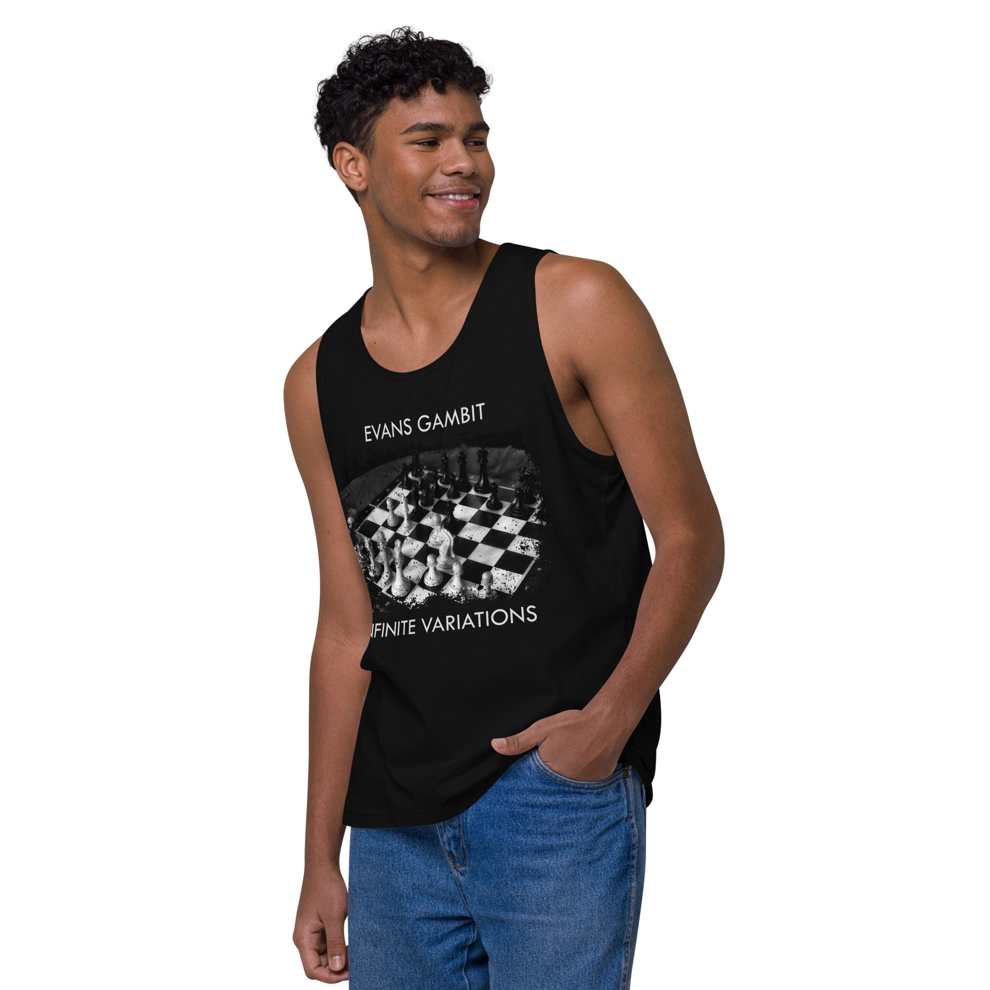 Infinite Variations - Evans Gambit - Men’s premium tank top