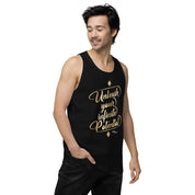 Unleash Your Infinite Potential - Gold - Men’s premium tank top