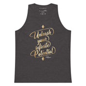 Unleash Your Infinite Potential - Gold - Men’s premium tank top