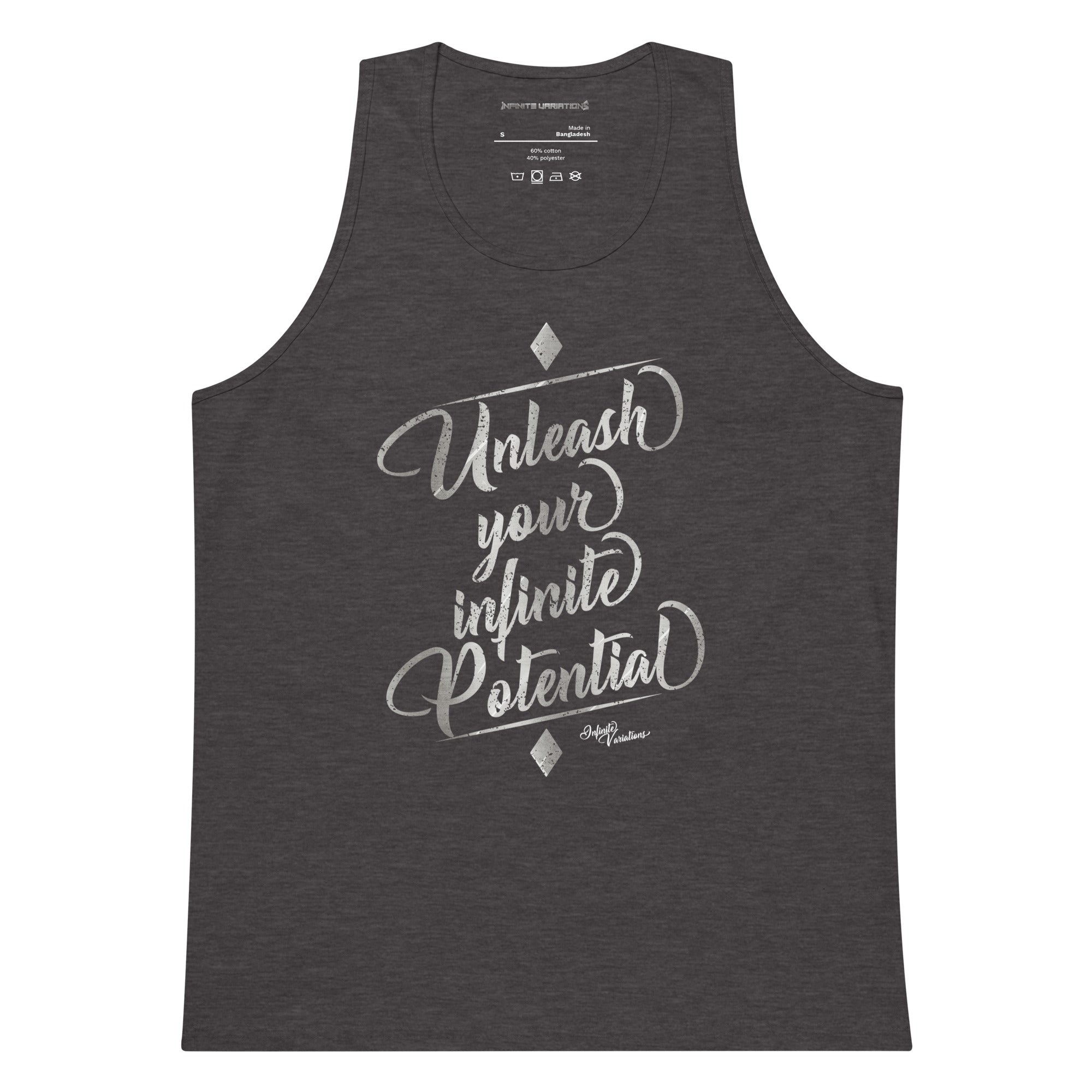 Unleash Your Infinite Potential - Platinum - Men’s premium tank top