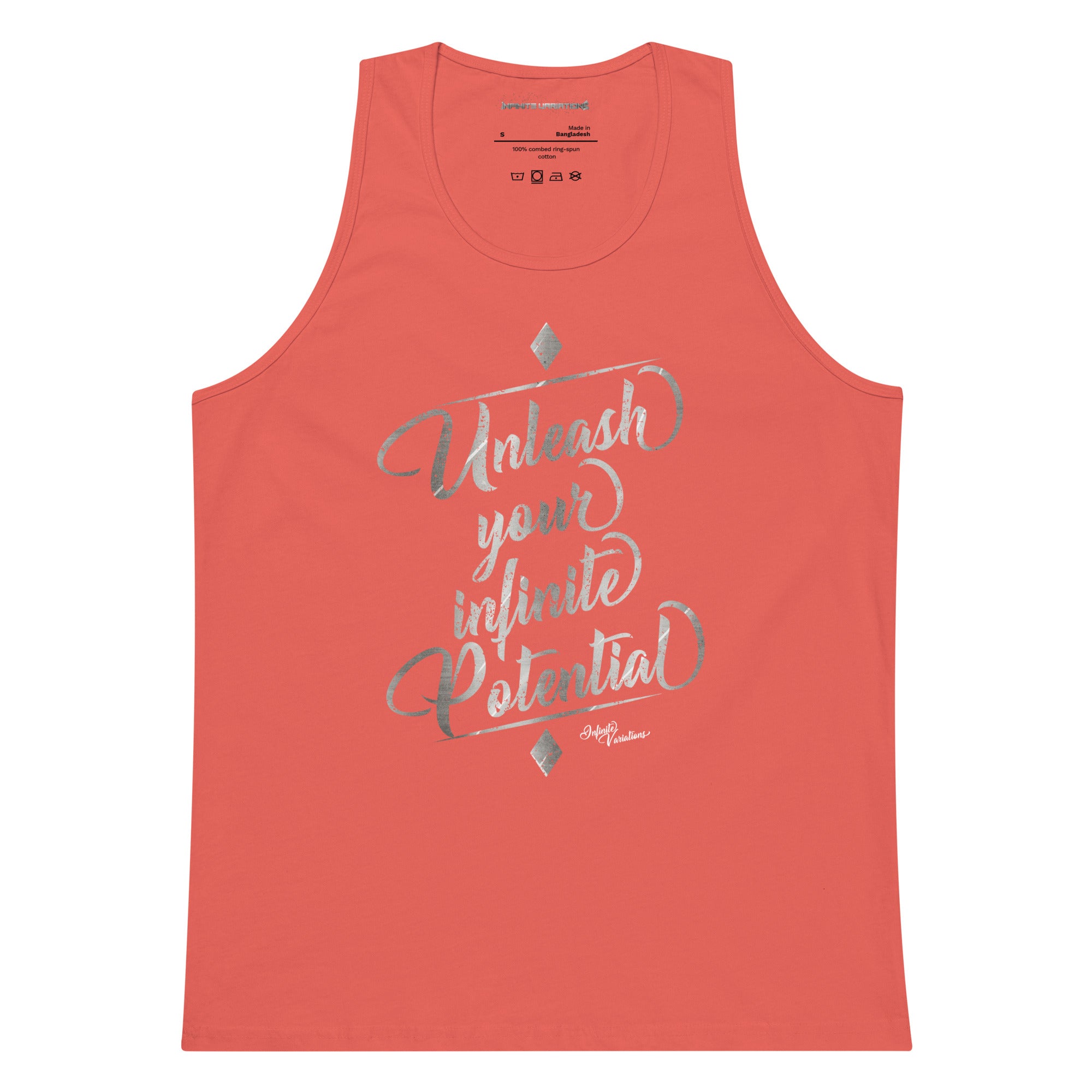 Unleash Your Infinite Potential - Platinum - Men’s premium tank top