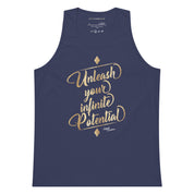 Unleash Your Infinite Potential - Gold - Men’s premium tank top