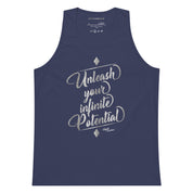 Unleash Your Infinite Potential - Platinum - Men’s premium tank top