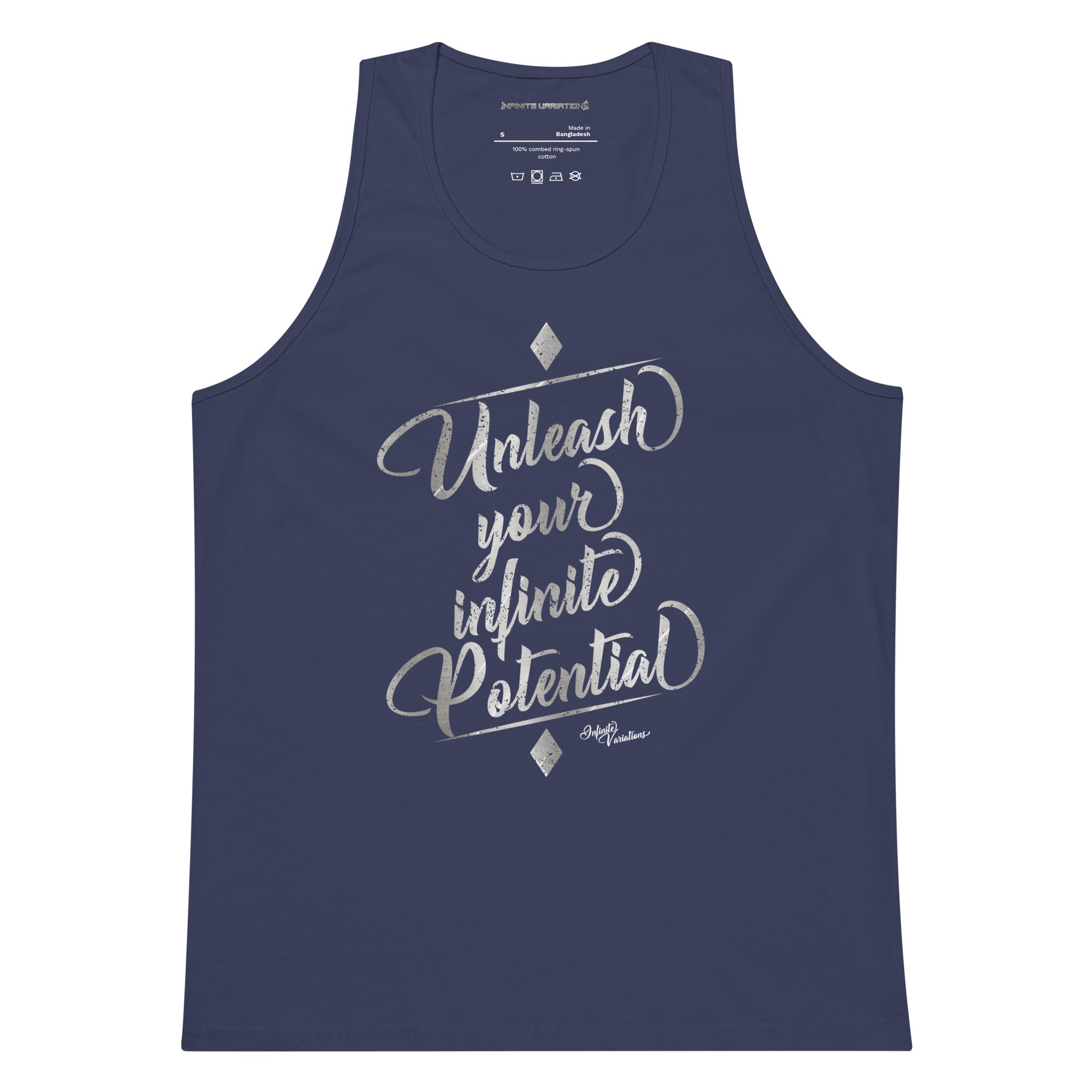 Unleash Your Infinite Potential - Platinum - Men’s premium tank top
