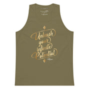 Unleash Your Infinite Potential - Gold - Men’s premium tank top