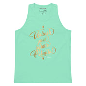 Unleash Your Infinite Potential - Gold - Men’s premium tank top