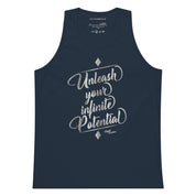 Unleash Your Infinite Potential - Platinum - Men’s premium tank top