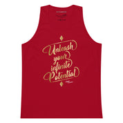 Unleash Your Infinite Potential - Gold - Men’s premium tank top
