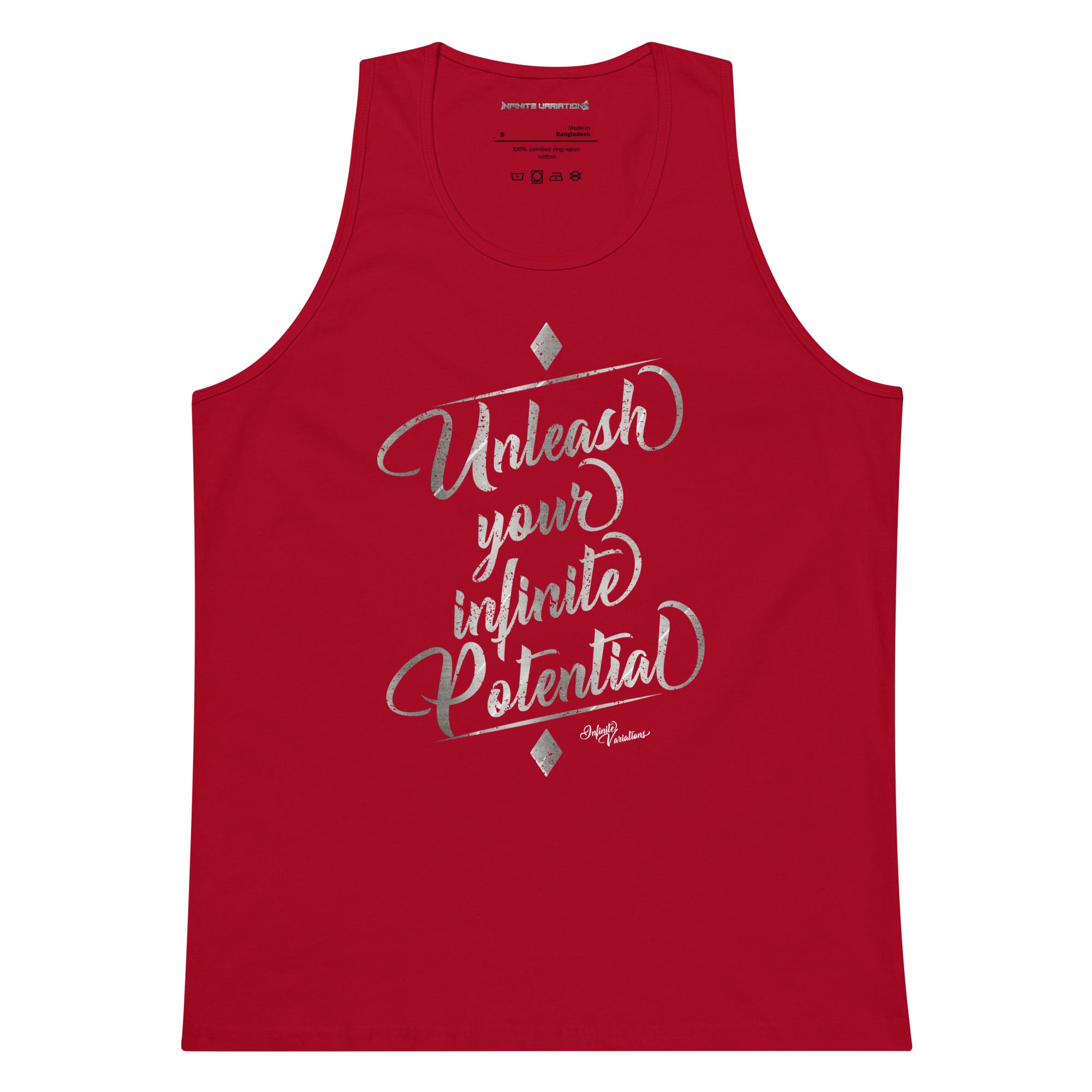 Unleash Your Infinite Potential - Platinum - Men’s premium tank top