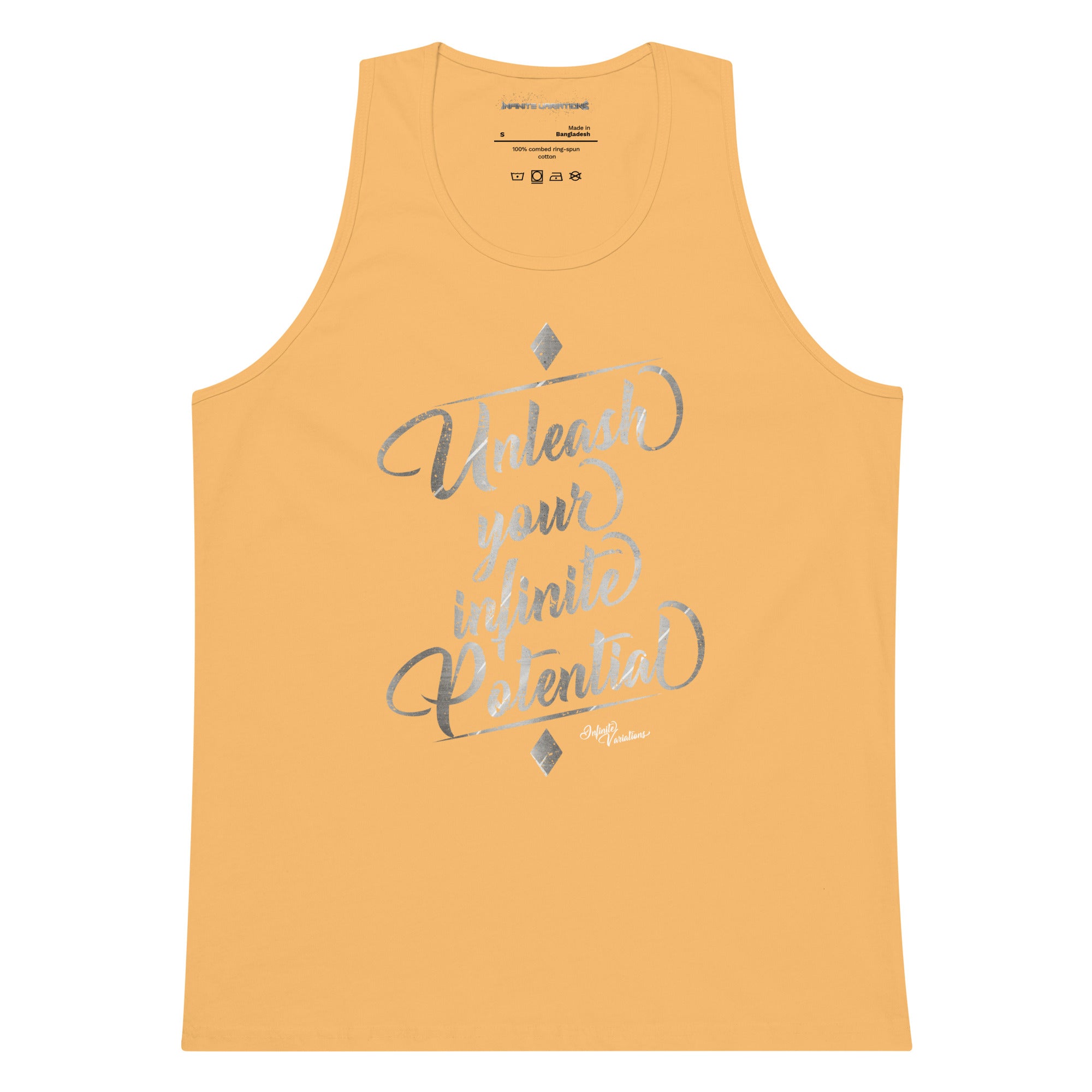 Unleash Your Infinite Potential - Platinum - Men’s premium tank top