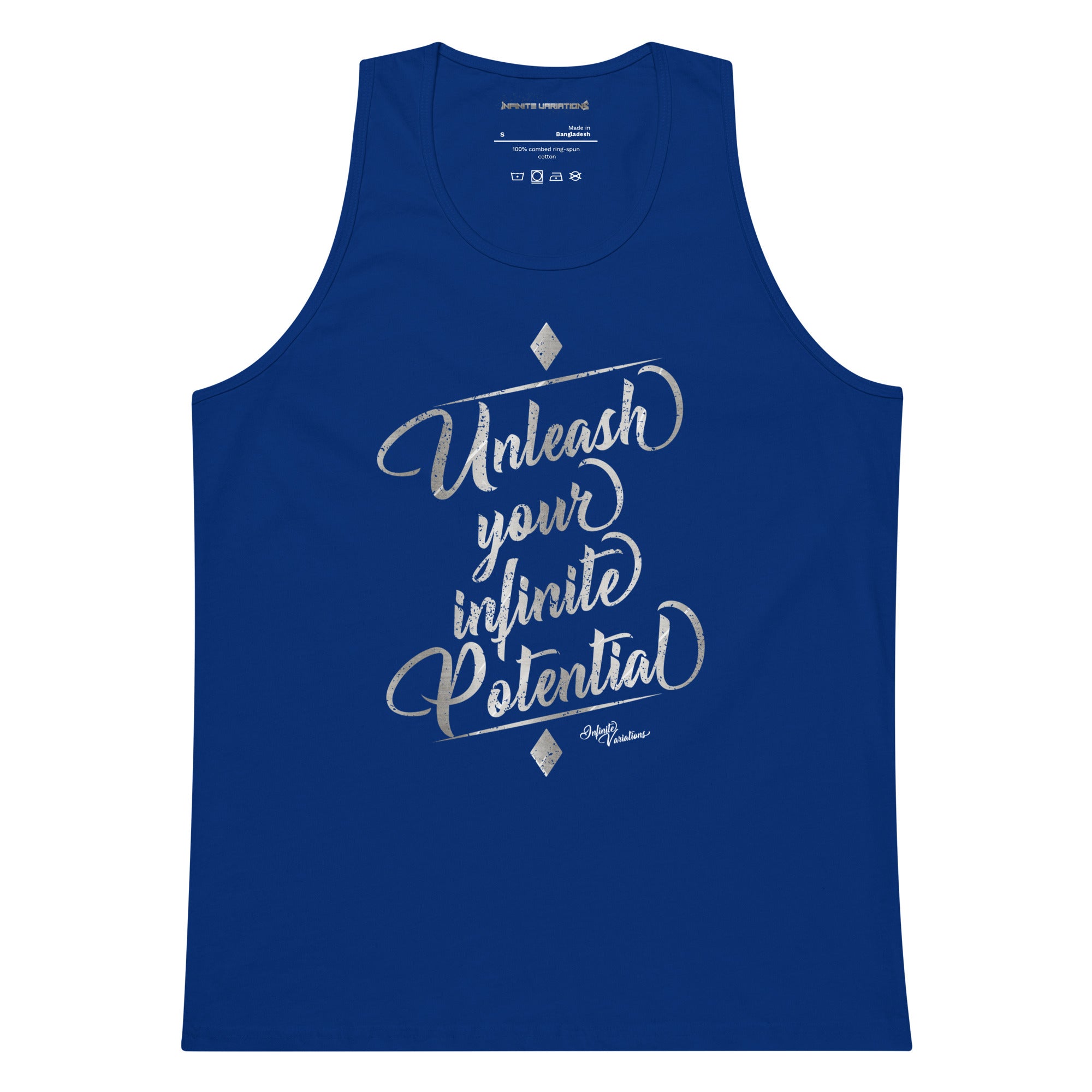 Unleash Your Infinite Potential - Platinum - Men’s premium tank top