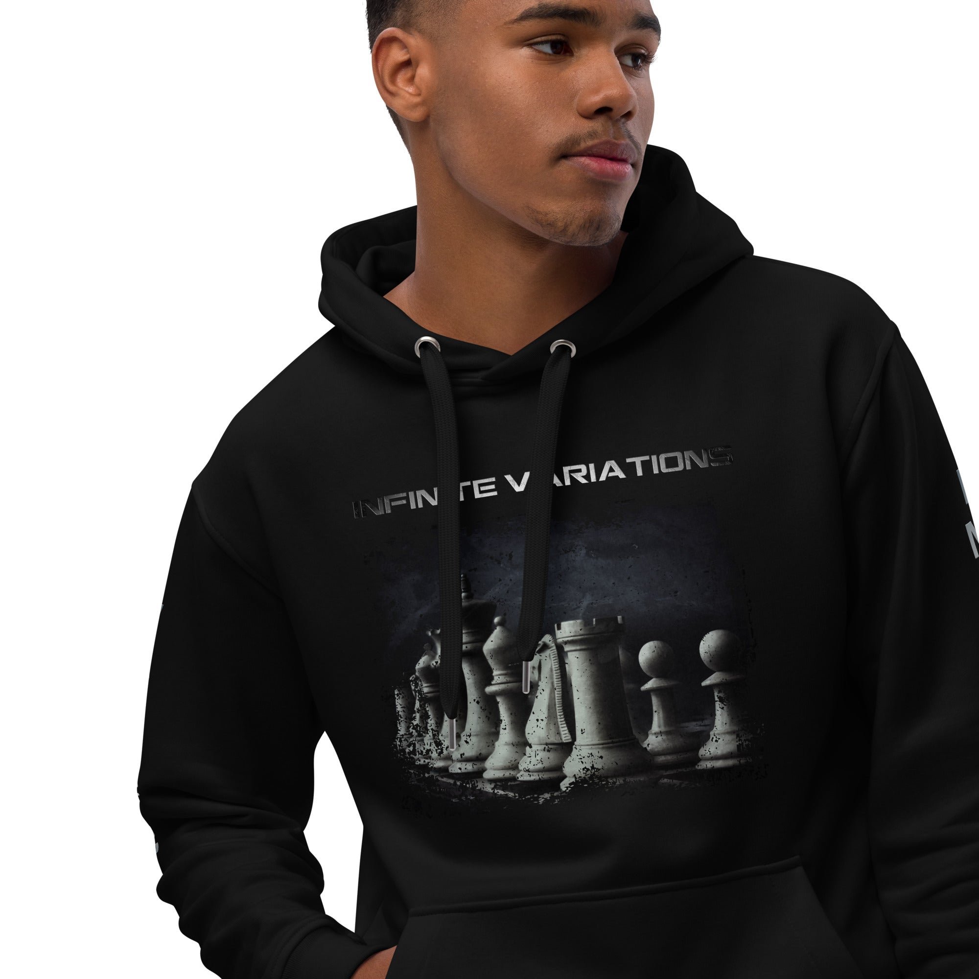 Classical Design II with Sleeve Logo - Premium eco hoodie