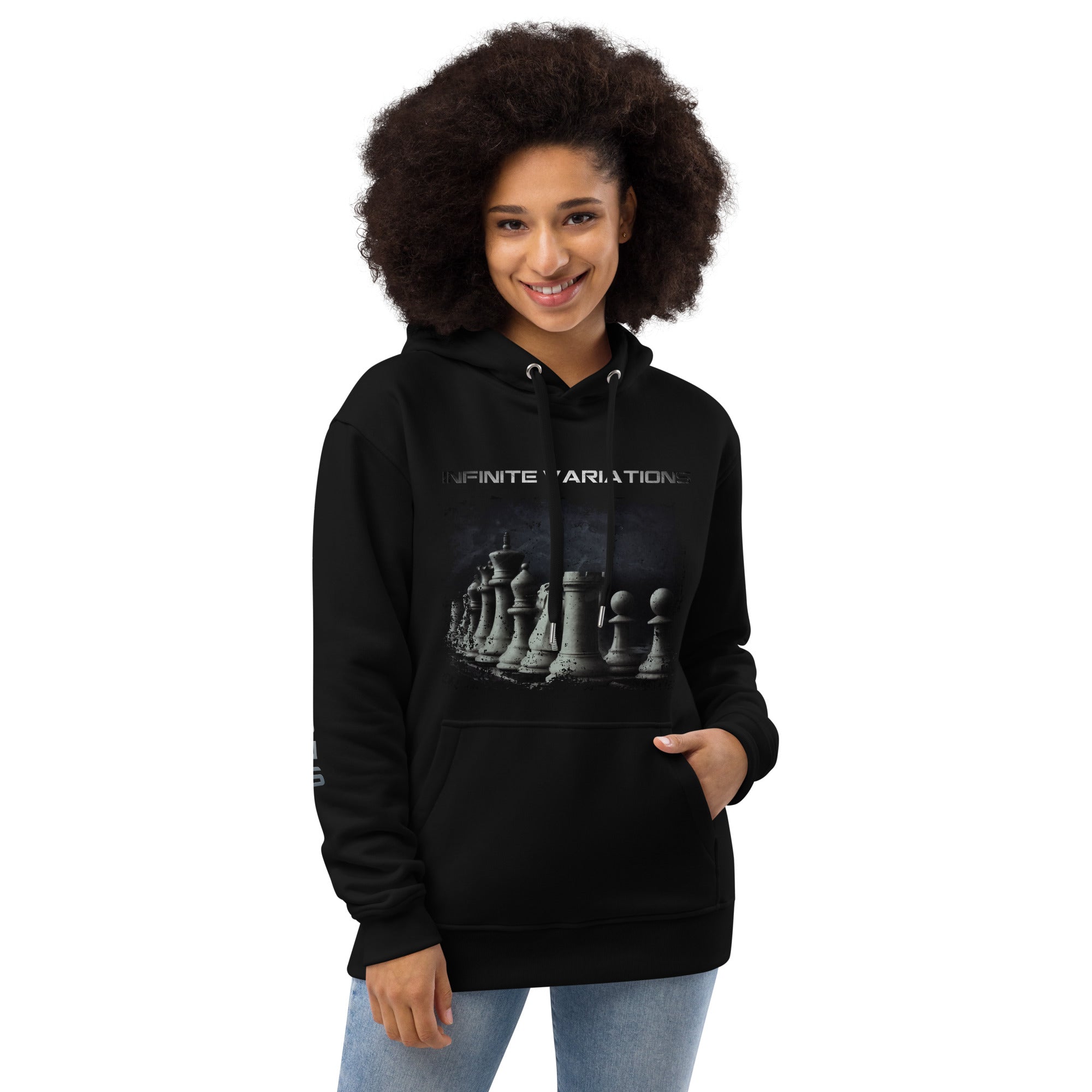 Classical Design II with Sleeve Logo - Premium eco hoodie