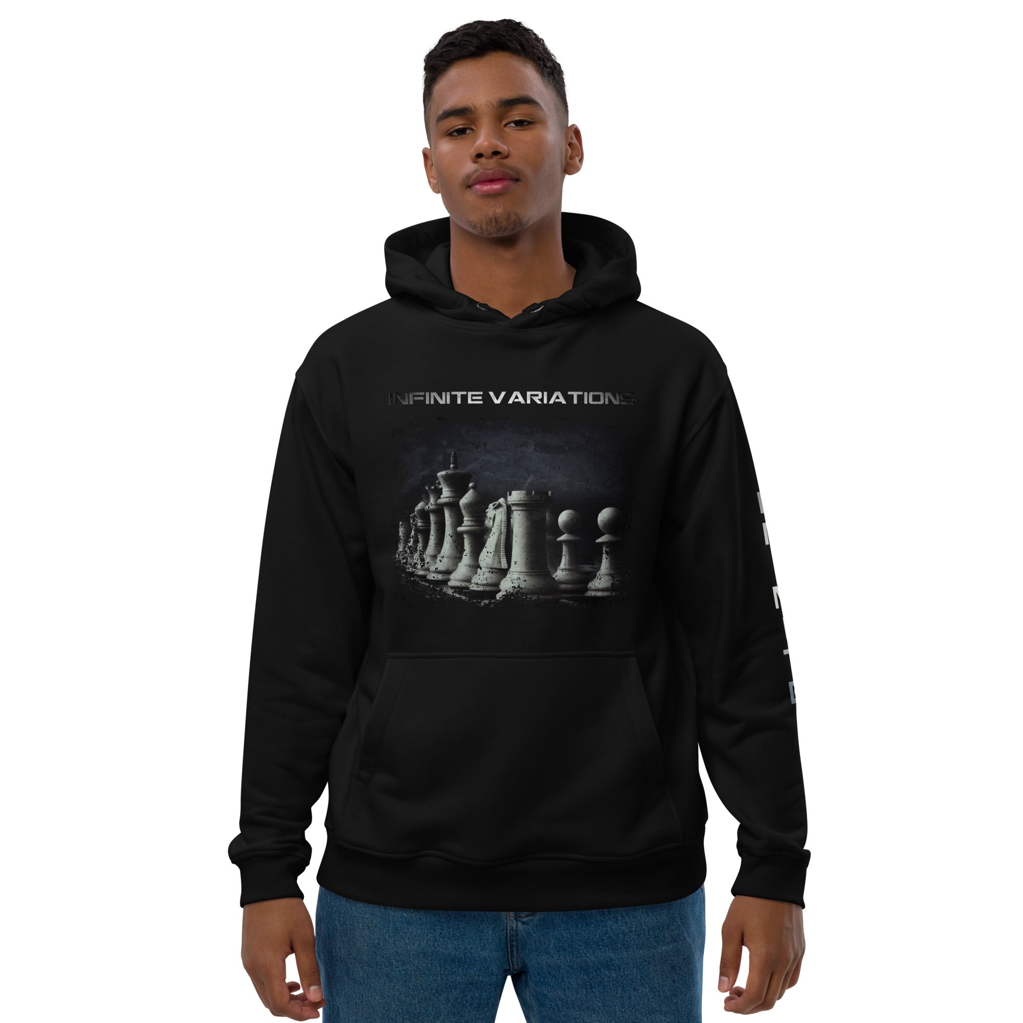 Classical Design II with Sleeve Logo - Premium eco hoodie