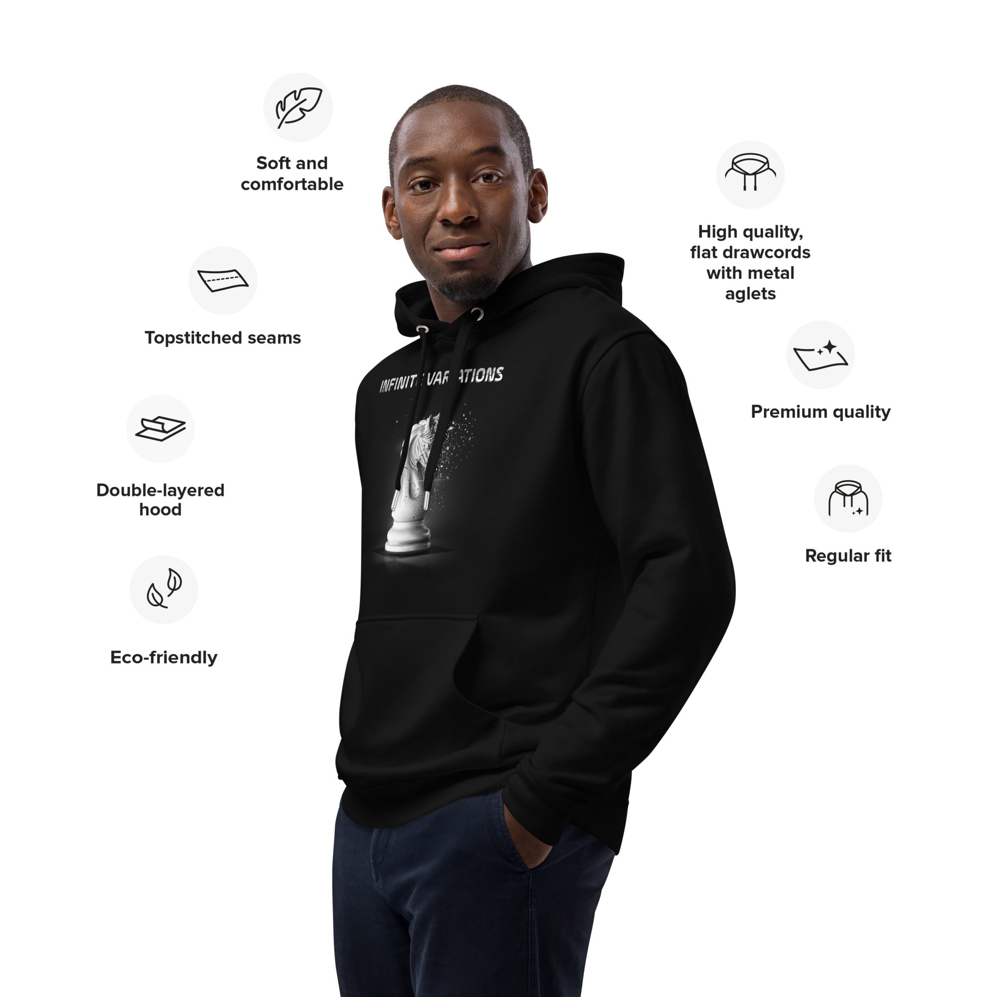 Infinite Variations - Disintegrating Knight - Premium eco hoodie