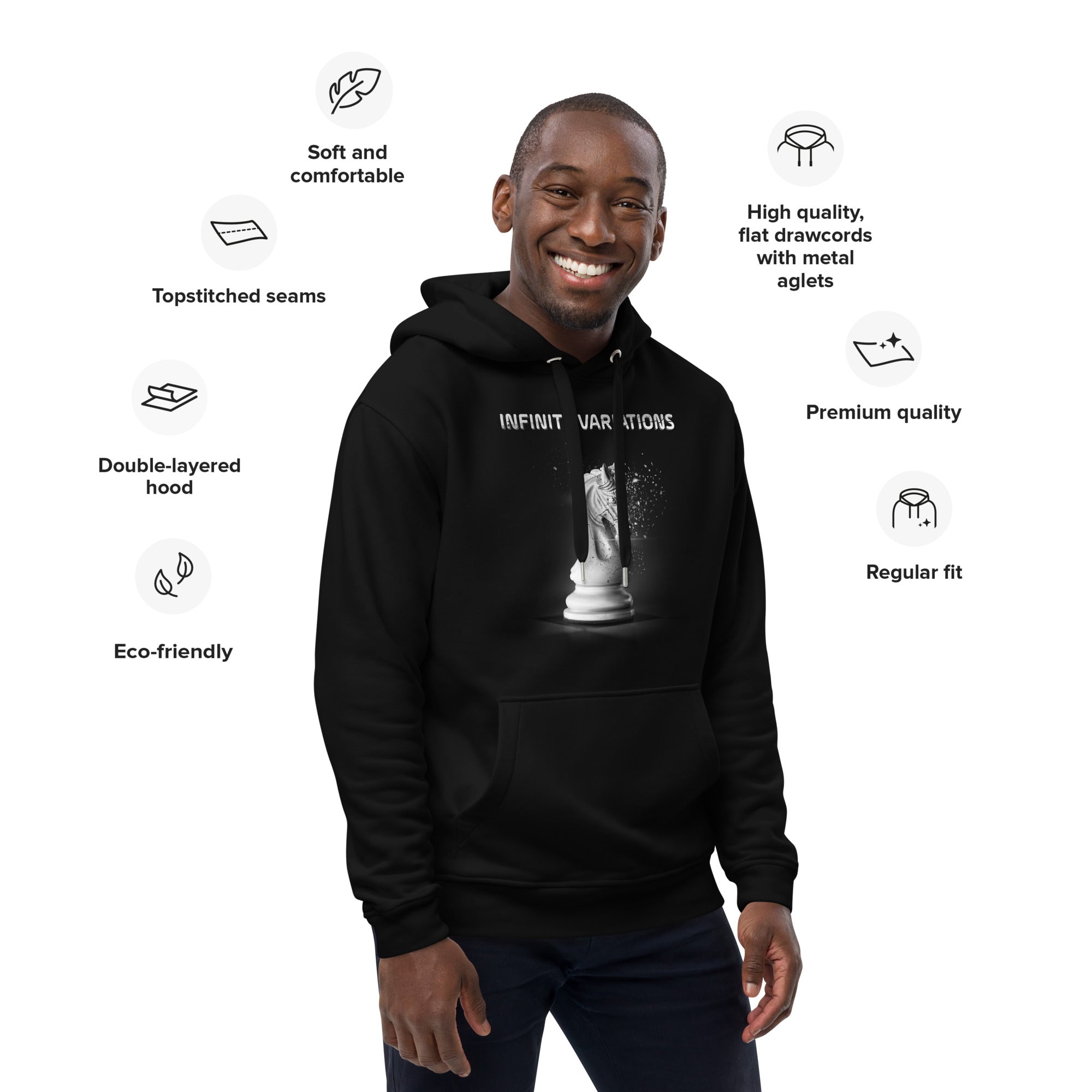 Infinite Variations - Disintegrating Knight - Premium eco hoodie