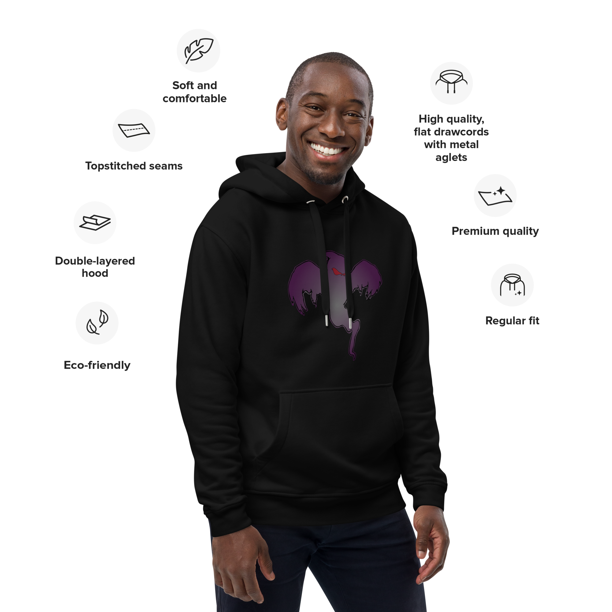 TFRU - Ghost Design - Premium eco hoodie