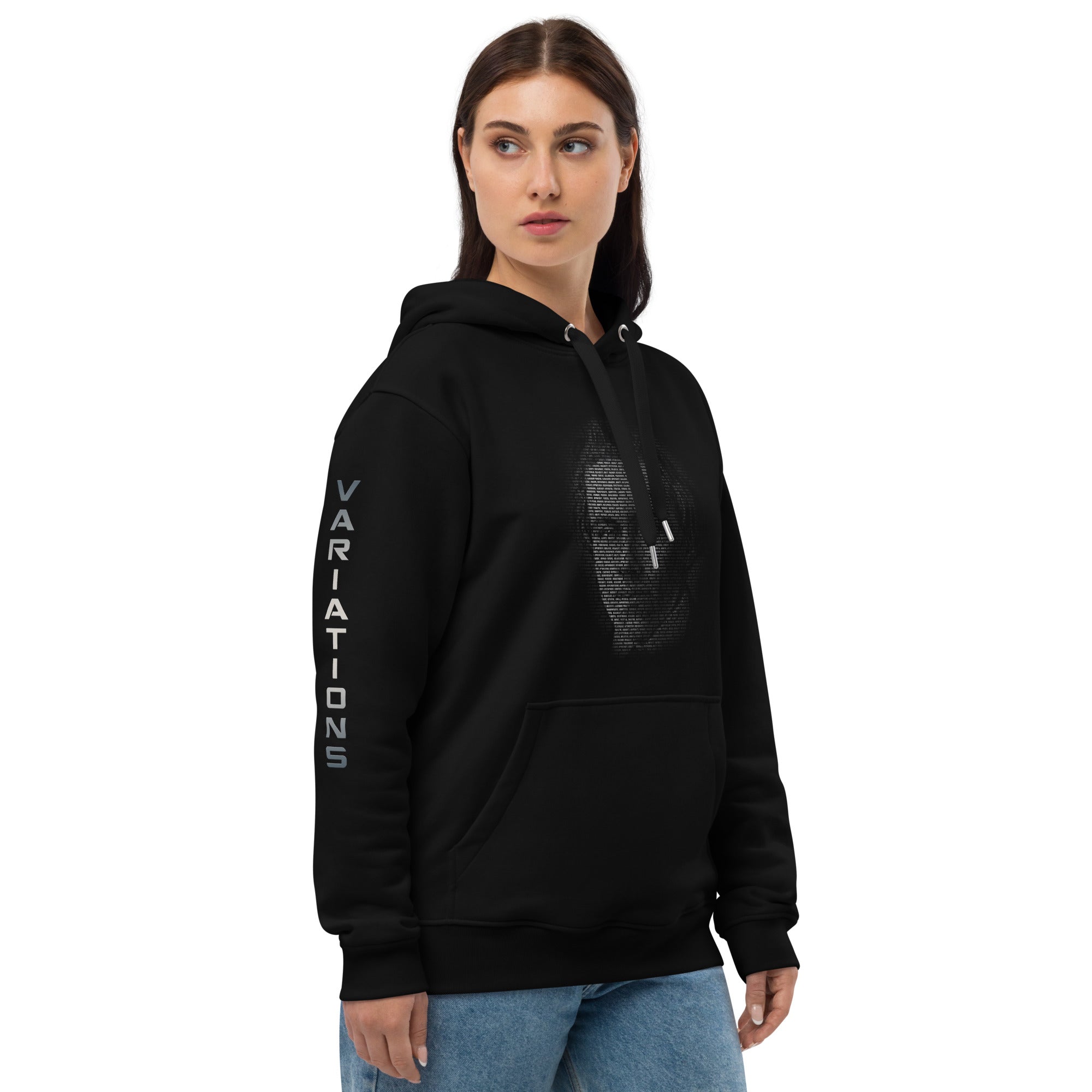 Paul Morphy Futuristic Ghost - Platinum - Sleeve Logo - Premium eco hoodie
