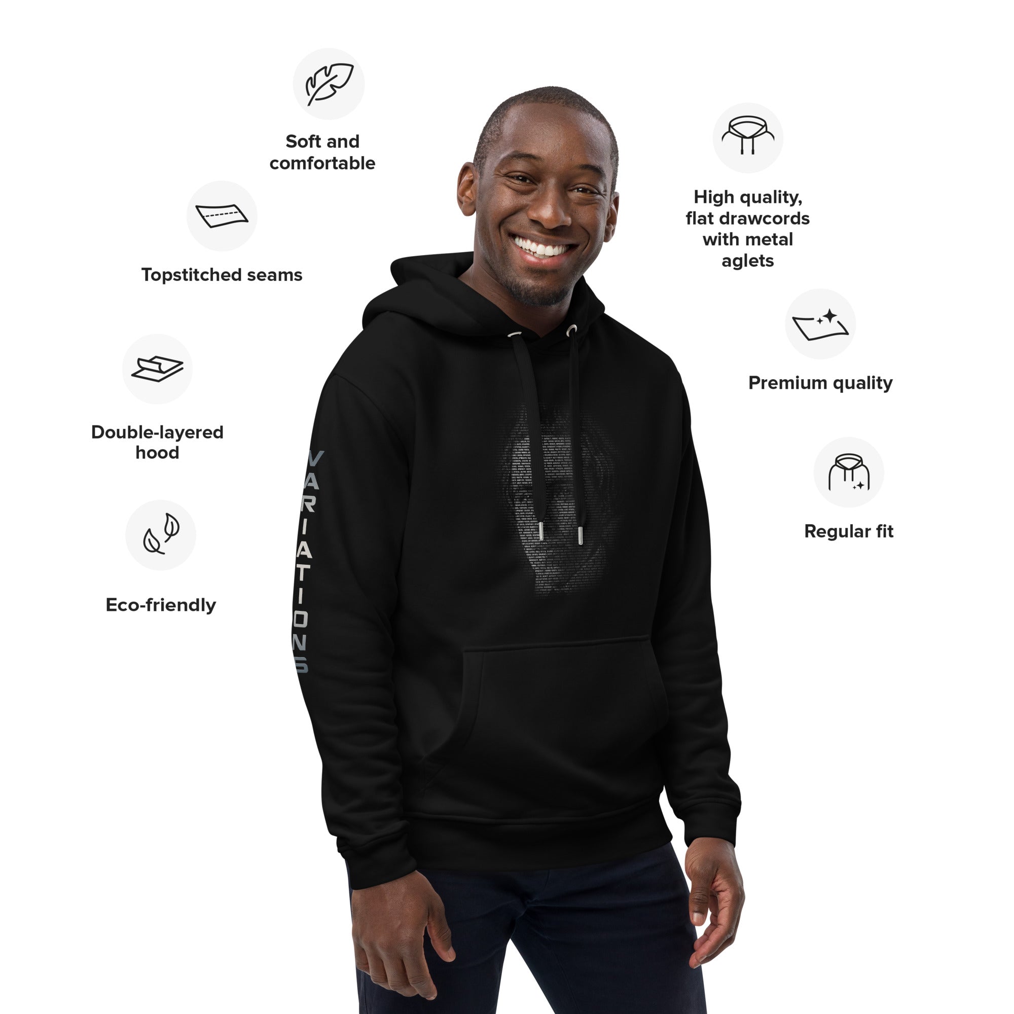 Paul Morphy Futuristic Ghost - Platinum - Sleeve Logo - Premium eco hoodie