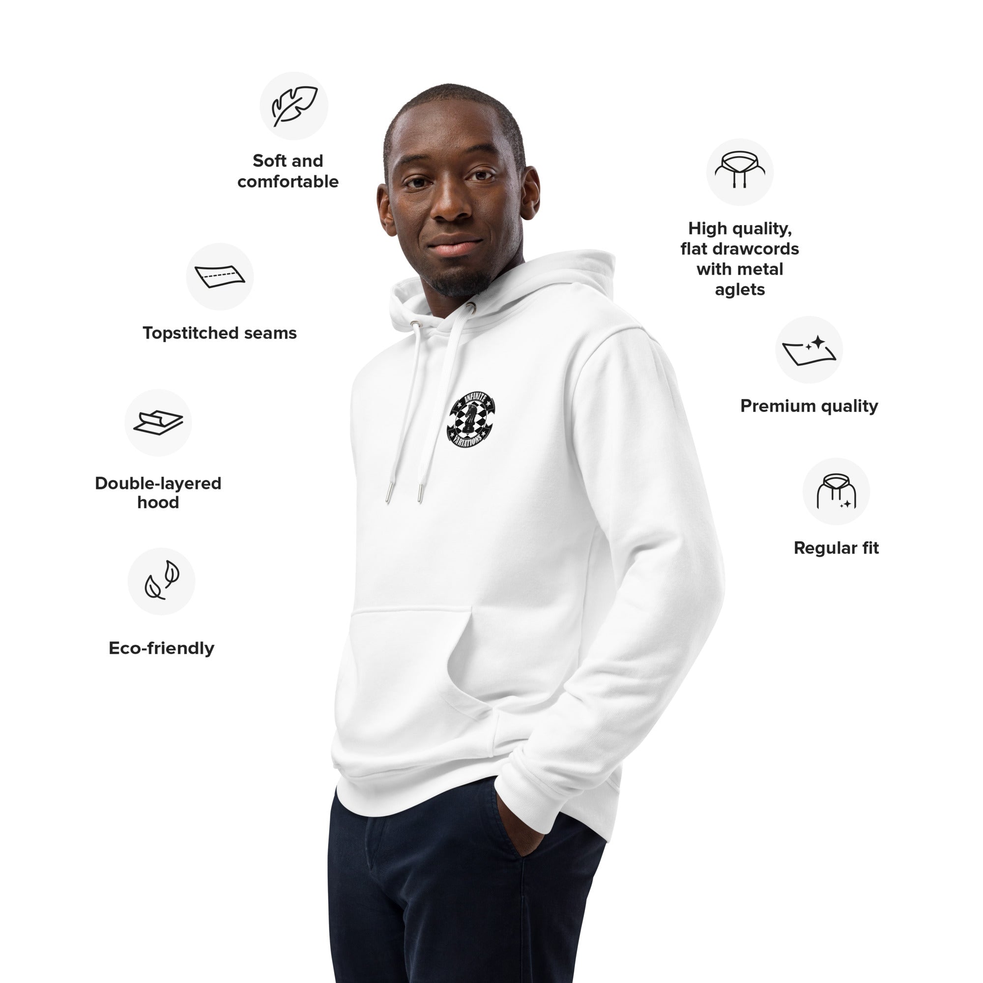 Infinite Variations - Logo Design Printed - Premium eco hoodie
