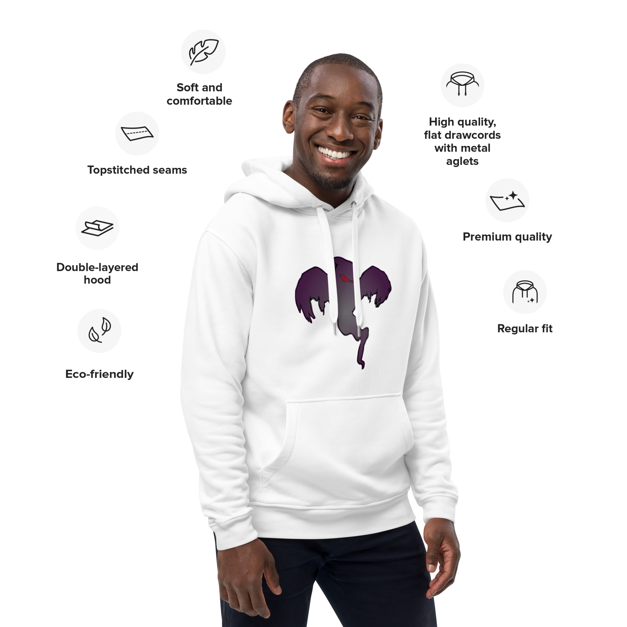 TFRU - Ghost Design - Premium eco hoodie