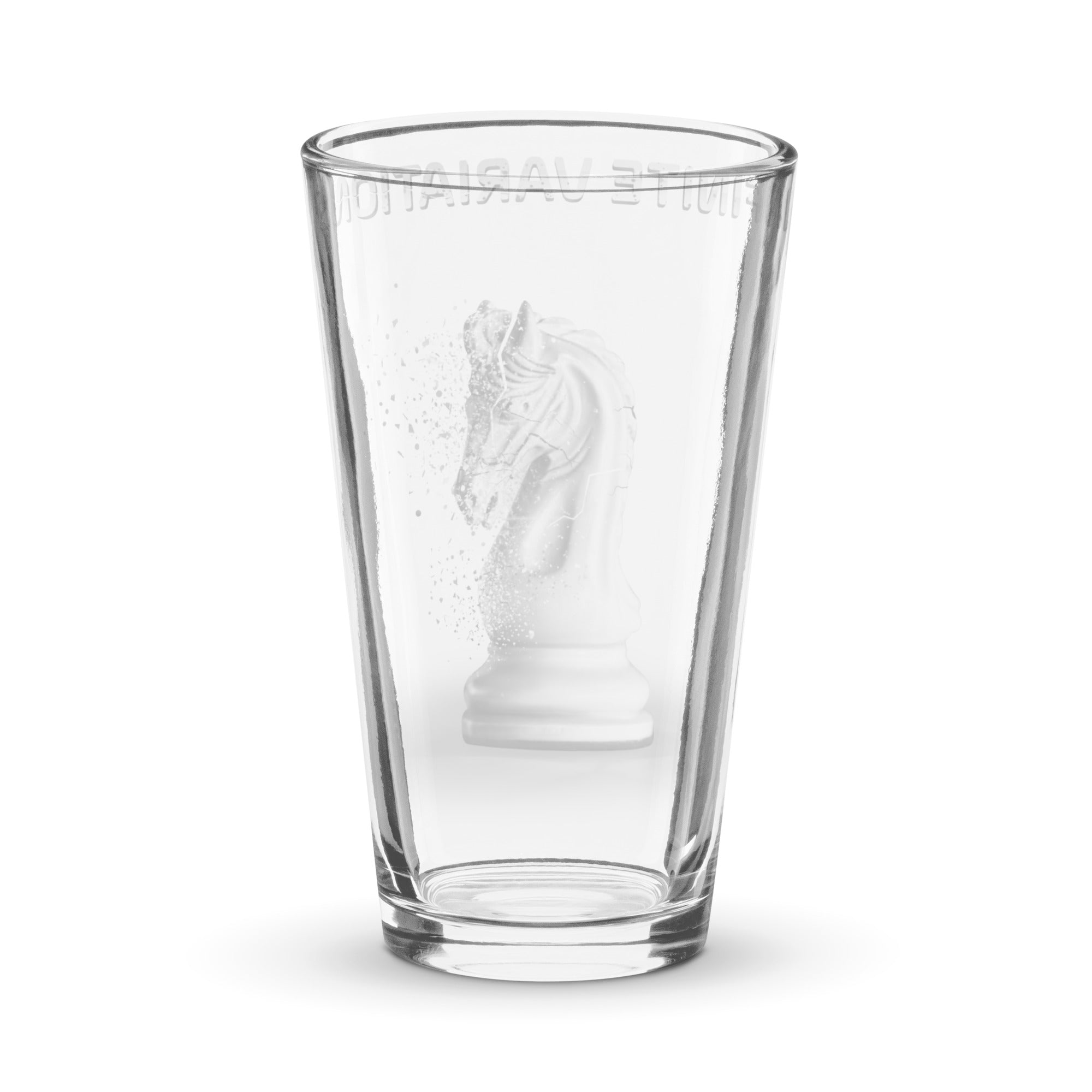 Infinite Variations - Disintegrating Knight - Shaker pint glass