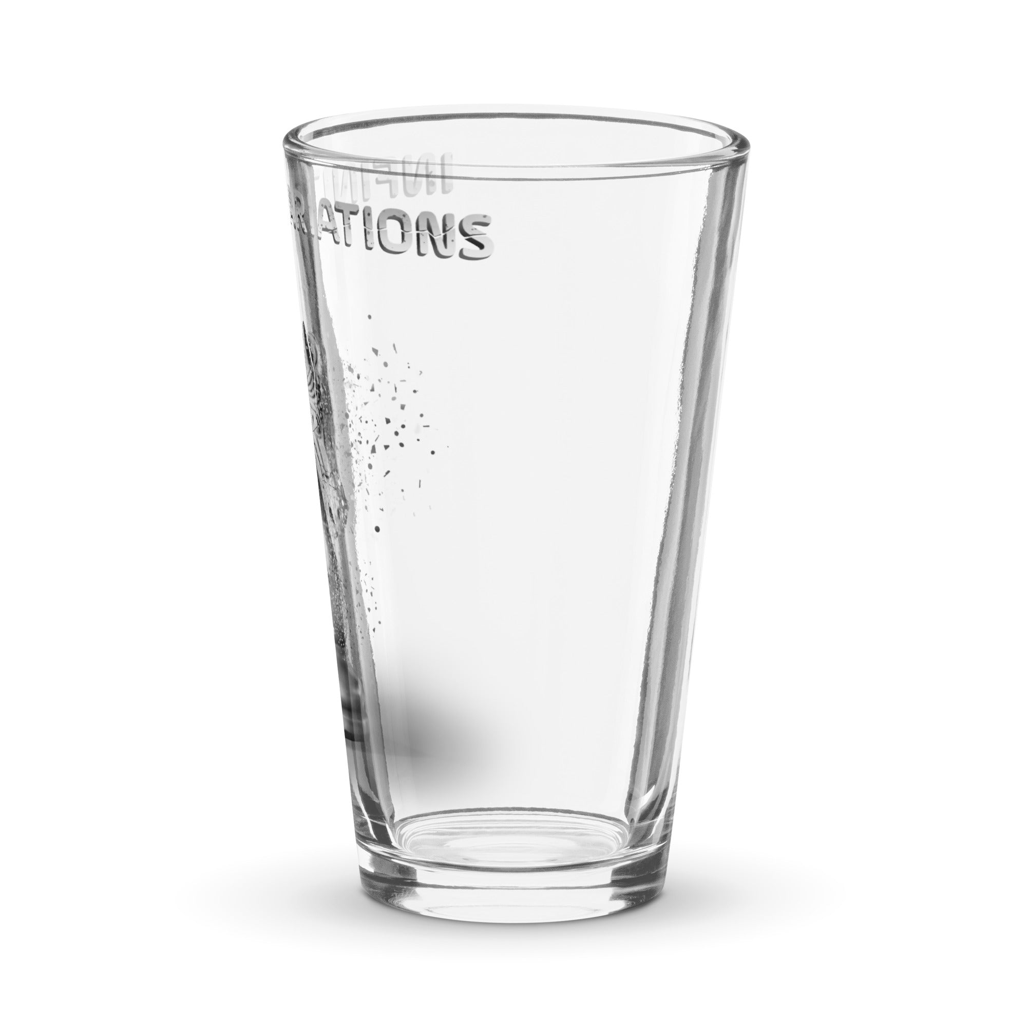Infinite Variations - Disintegrating Knight - Shaker pint glass