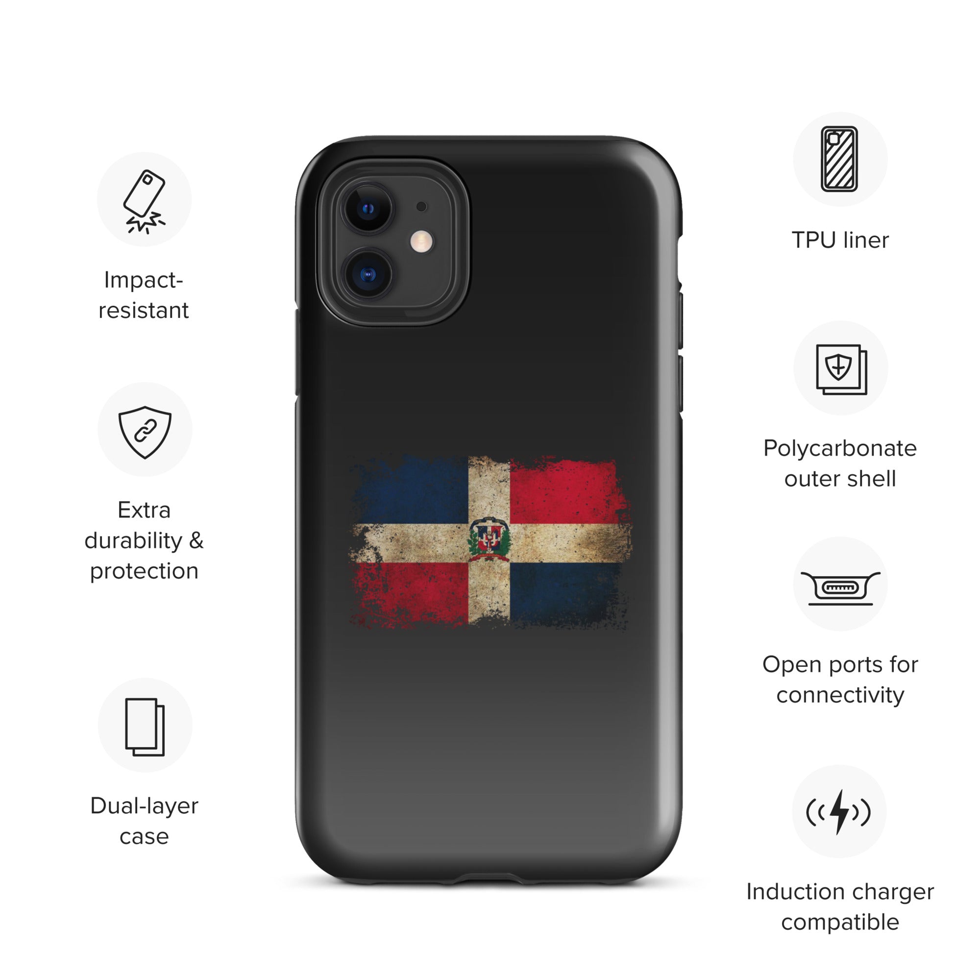 Infinite Variations - Dominican Republic Distressed - Tough Case for iPhone®